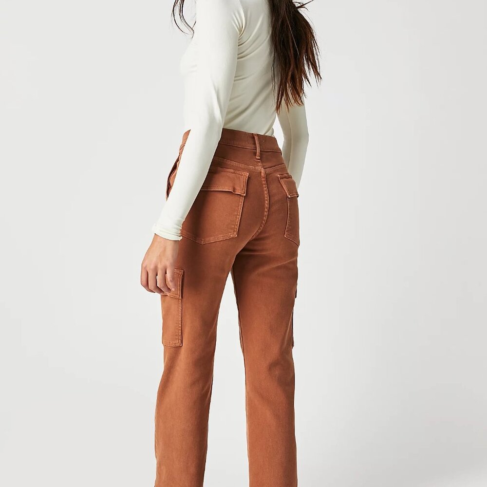 MOTHER The Rambler Cargo Ankle Pants Glazed Ginger Size 32 NWT! $238 - Picture 4 of 7